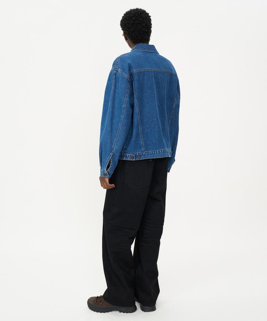 INSILENCE Embossed Washed Pants Black