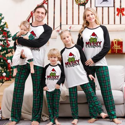 Christmas Print Family Matching Long Sleeved Parent-child Suit Home Clothes Suit Fall