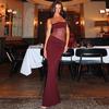 Cross-Border European and American Women Clothes Sexy Personality Backless Lace Stitching Hollow Perspective Sling Dress Ins Style Temperament