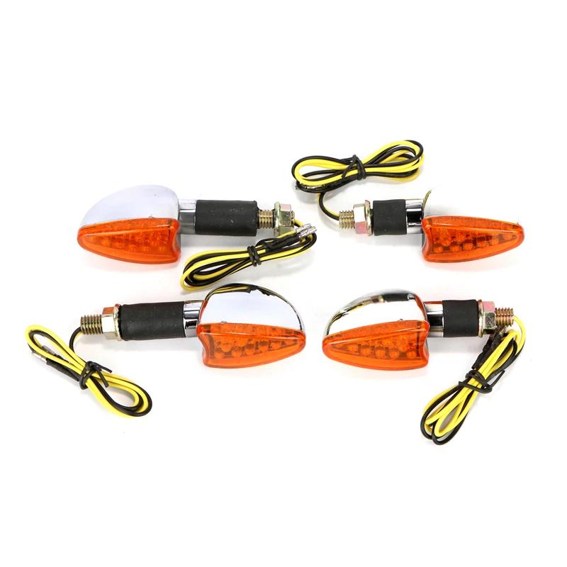 4 Pcs Universal Motorcycle Turn Signals Light Taillight Flexible 12LED Indicators Blinkers Flashers for Honda GROM MSX125 MT-09