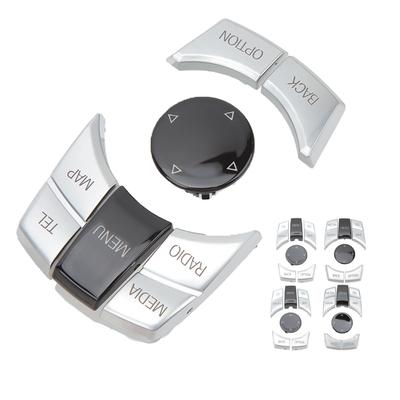 6 Pièces Bouton Multimédia de Contrôle Central ABS Plaqué Argent pour BMW F20 F21 F22 F23 F87 F30 F31 F34 F35 F32 F33 F36 F82