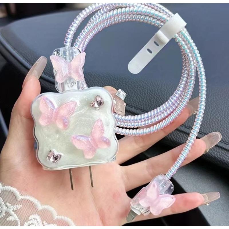 5 Pcs Charger Protective Case Cable Protector For iPhone 18W/20W Fast Charging Cable Data Anti-break Charger Protective Rope