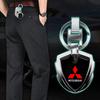 Car Accessories 3D Metal Key Rings Car Logo Emblems Keychain For Mitsubishi ASX Lancer Pajero Outlander L200 EVO Lancer EX
