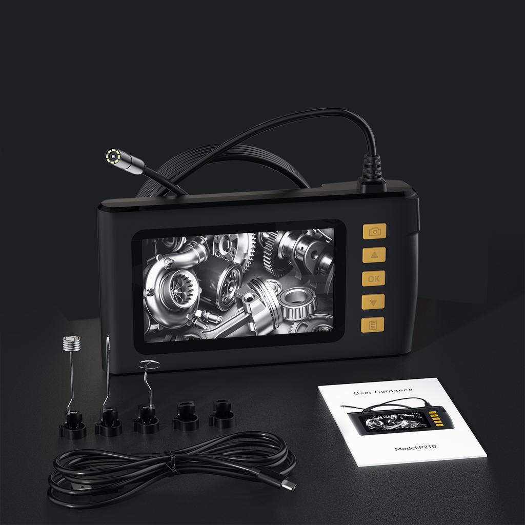 Endoskopkamera mit Licht, HD 1080P-Endoskop mit 4,3-Zoll-LCD-Bildschirm, 8 LED-Leuchten, IP67 wasserdicht
