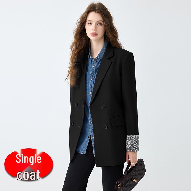 

2025 Women s Autumn/Winter Mid-Length Salt-Style Formal Suit Coat for Receptionist/Workplace Wear 2XL