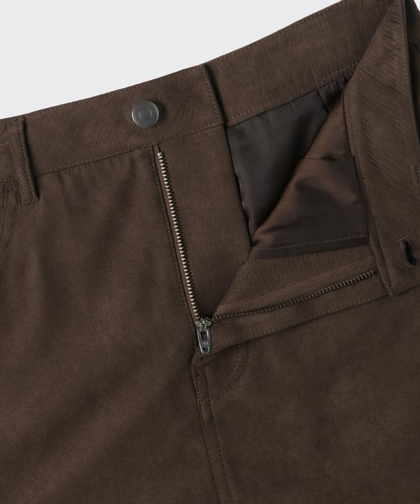 Musinsa Standard Woman Women'S Synthetic Suede Maxi Skirt [Brown]