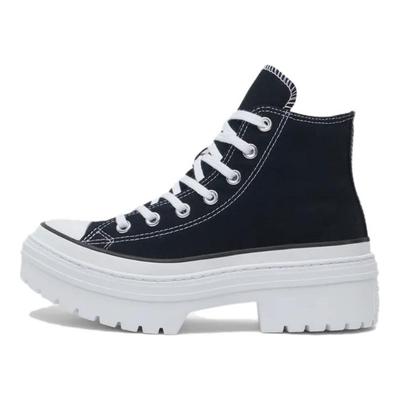 Chuck Taylor All Star Lugged Heel Platform High Black White Women Sneakers Egret A08258C