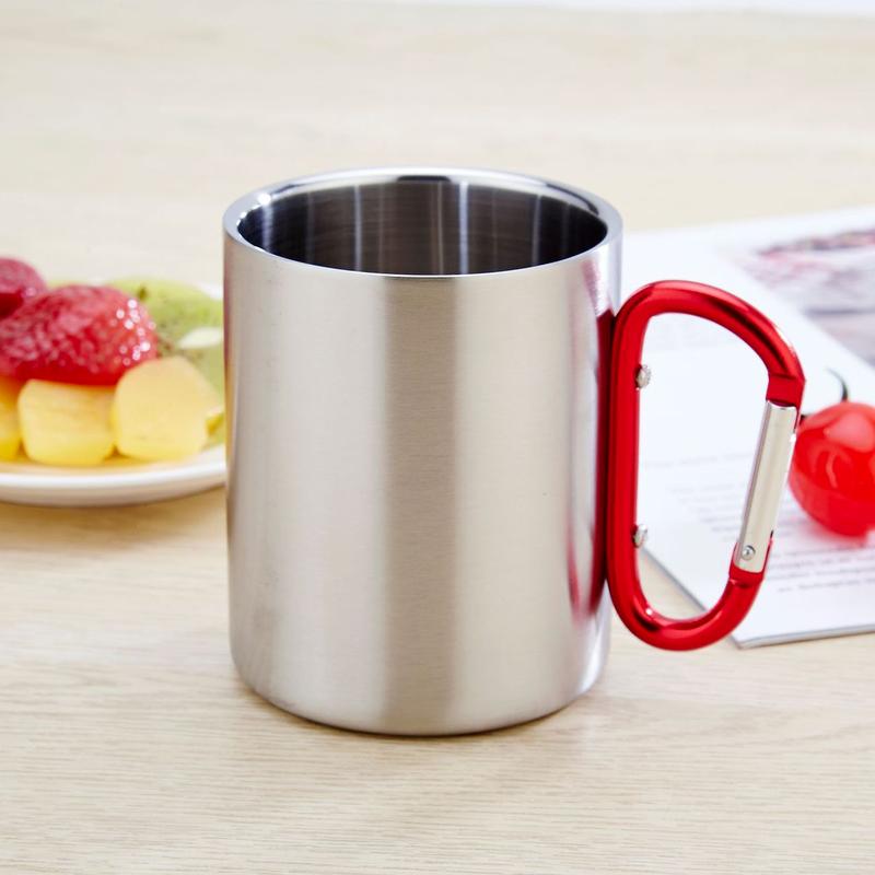 Sprzęt zewnętrzny Kubek górski 350 ml Kubek z karabińczykiem ze stali nierdzewnej Kubek kempingowy zastawa stołowa