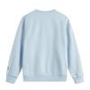 Li Ning Sports Fashion Series Loose Letter Print Round Neck Pullover Fleece Warm Dopamine Long Sleeve Sweatshirt Women Sweatshirt Cloud-Blue AWDUF90-4