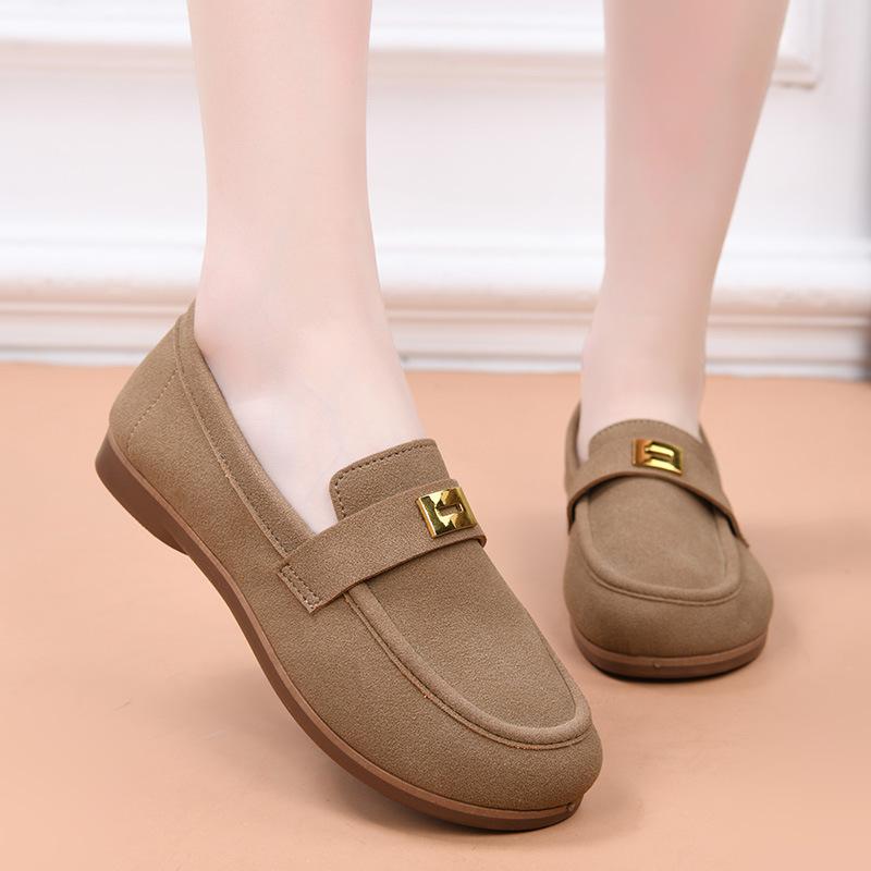 Retro Flats Slip On Loafers Woman Shoes for Spring 2026 New Soft Soled Fashionable Casual Single Shoes for Mothers Casual Shoes