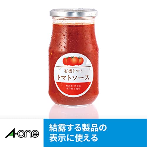 A-One Label Sticker Inkjet Super Water Resistant Glossy Paper 24 Sides Round 10 Sheets 64424E