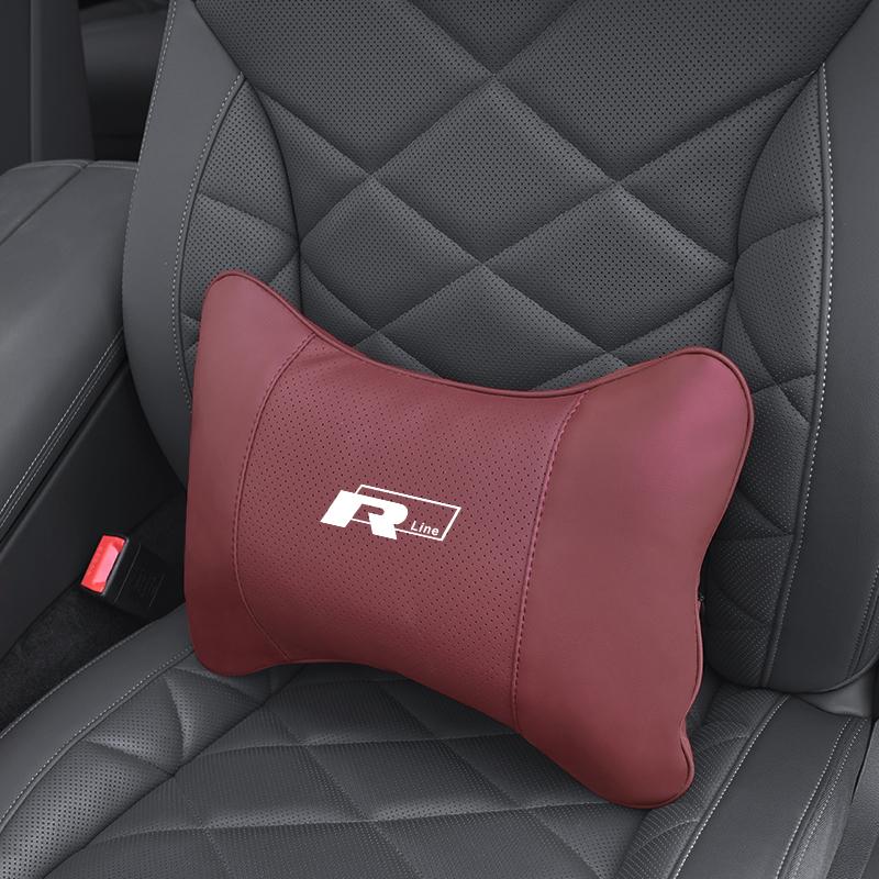 Car Tire Valve/ Car Headrest/Lumbar Support Auto Neck Pillow Waist Cushion For VW GTI Polo Golf MK7 Passat B6 Tiguan Jetta T-ROC