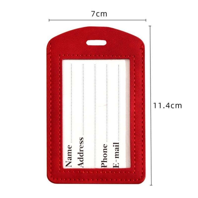 Leather Luggage Tag Name Address ID Holder Travel Accessories Baggage Label Suitcase Tag