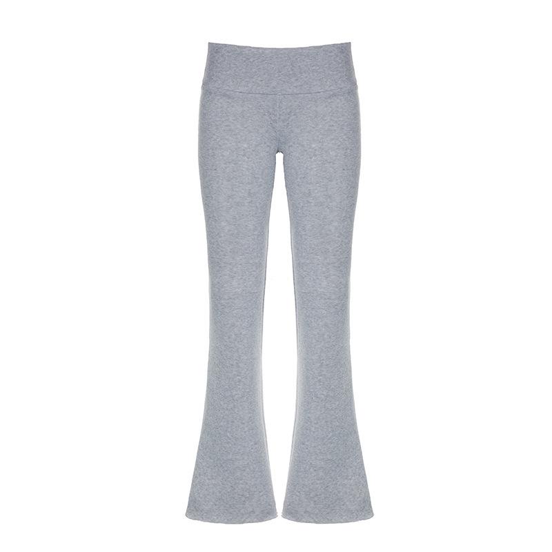 American Street High Waist Solid Color Flare Leggings: Slimming, Foldover Waist Sweatpants