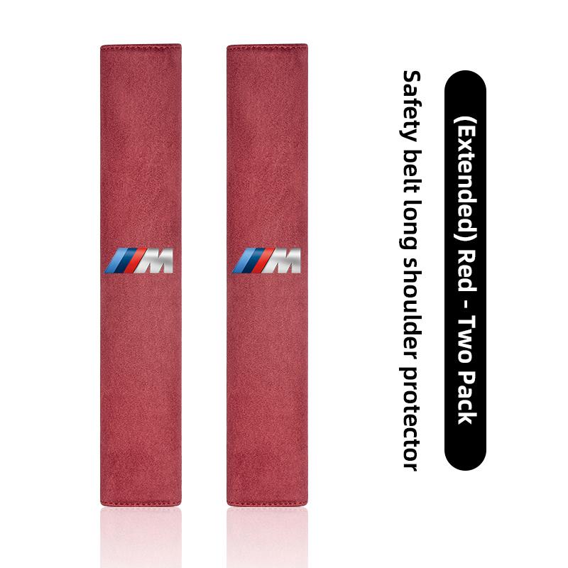 2pcs Suede Car Seat Belt Shoulder Protective Cover For BMW E46 E90 E60 F30 F10 E39 E36 F20 G20 G30 E92 E87 E91 X5 E70 F11 E30 X4 XR1
