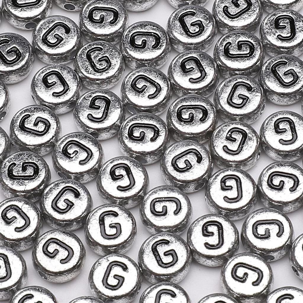 50Pcs Acrylic English Letter Beads For DIY Necklace Bracelet Earrings Jewelry Making Craft Accessories