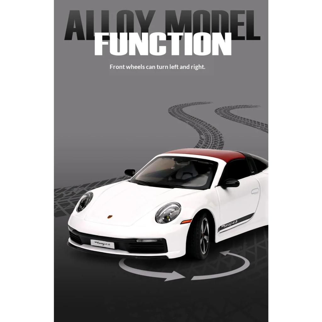 1/32 Porsche 911 Model Sports Car Toys Alloy Diecast Doors Opened Simulation Interior Rubber Tires Exquisite Supercar Toy
