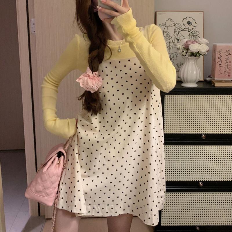 Extra velké bílé puntíkované tílkové šaty pro ženy Vrstvené šaty do A, Letní zakrývající břicho A-liniová sukně