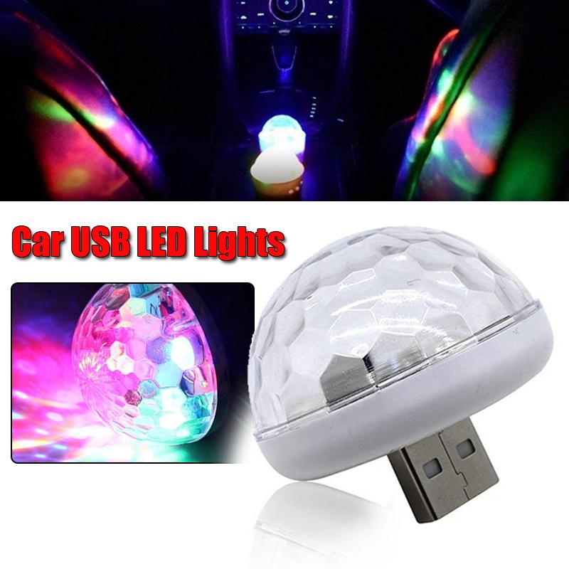 Buy New Sound Control Car USB Socket Mini LED Colorful Atmosphere Light ...