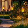 8PCS Solar Flickering Flame Light - Warm, Decorative Analog Flame Light Garden | Flickering Flame Effects | Durable Plastic, LED Light