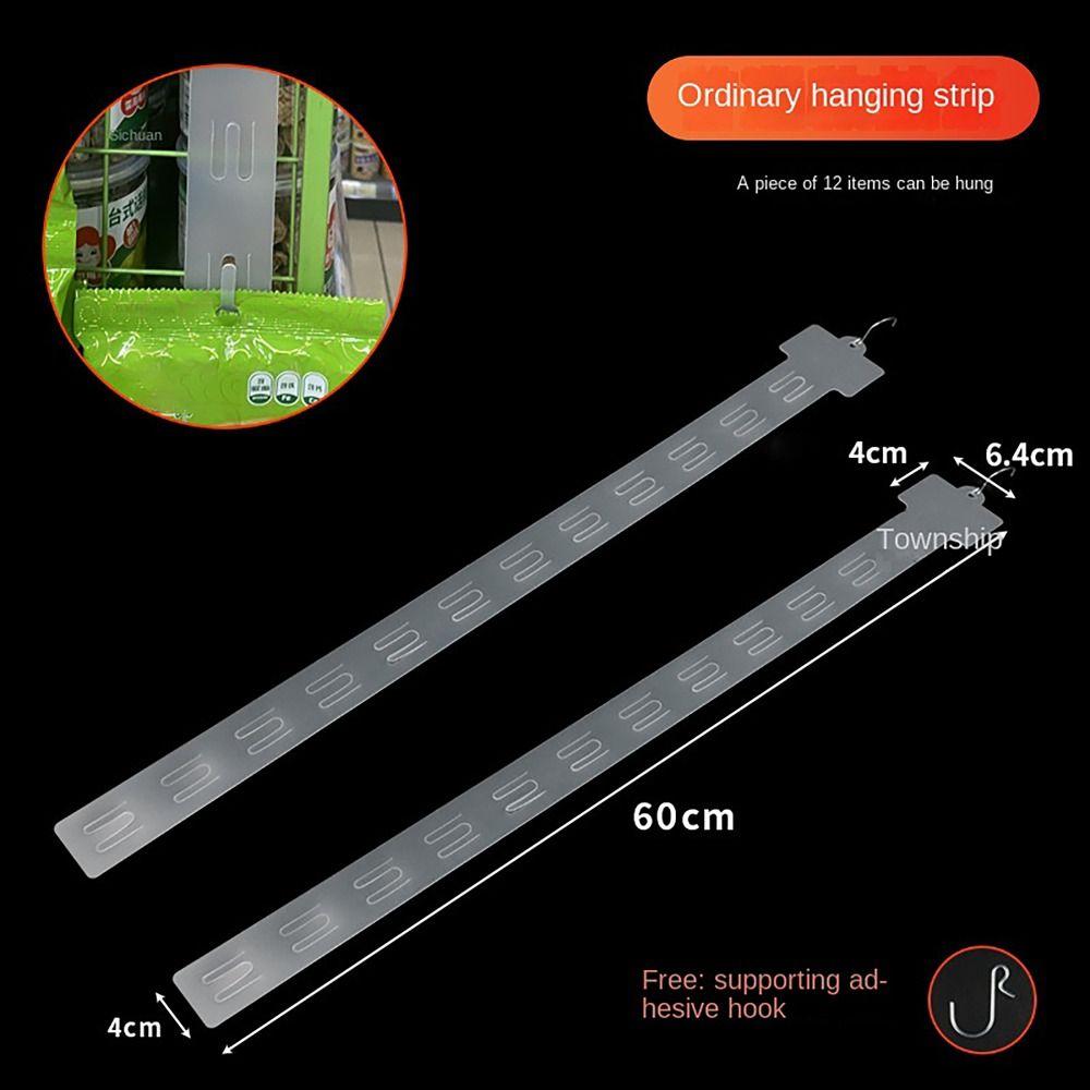 Durable Plastic Hanging Strips with Hook Splicable Merchandising Clip Strips Upgrade Thicken Snacks Display Hanger Supermarket