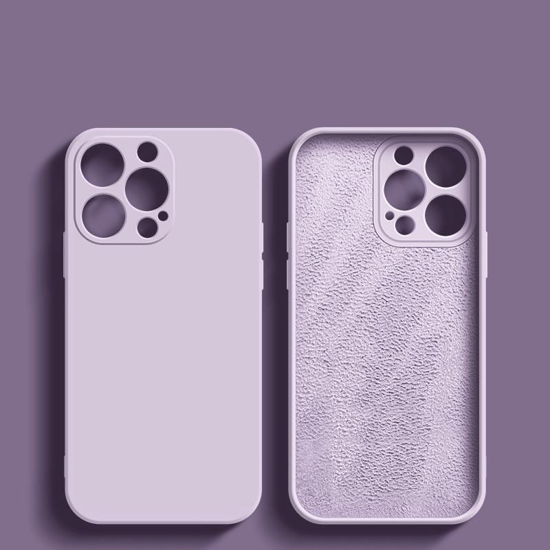 Luxury Liquid Silicone Solid Color Phone Case For iPhone 14 Pro Max 13 12 11 XS XR X Mini 7 8 Plus SE 6S Shockproof Soft Cover