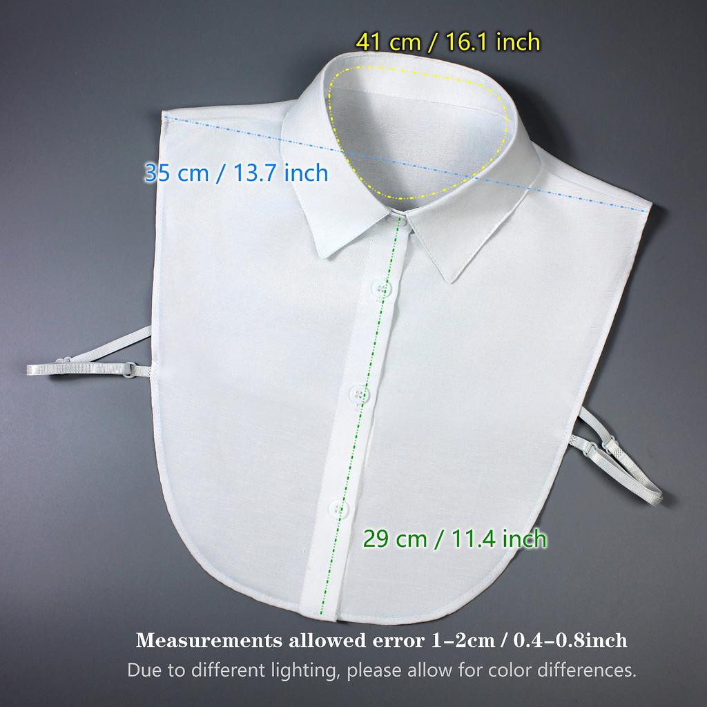 One  Blend False Collar Made of Oxford Fabric, Comfortable and Breathable, Practical, Versatile for Ladies, Available In M
