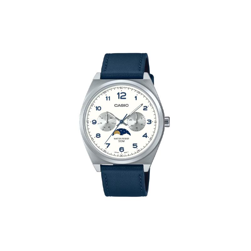 

Casio 50 meters waterproof quartz movement Japanese and Korean watch men s watch white dial MTP-M300L-7AV білий