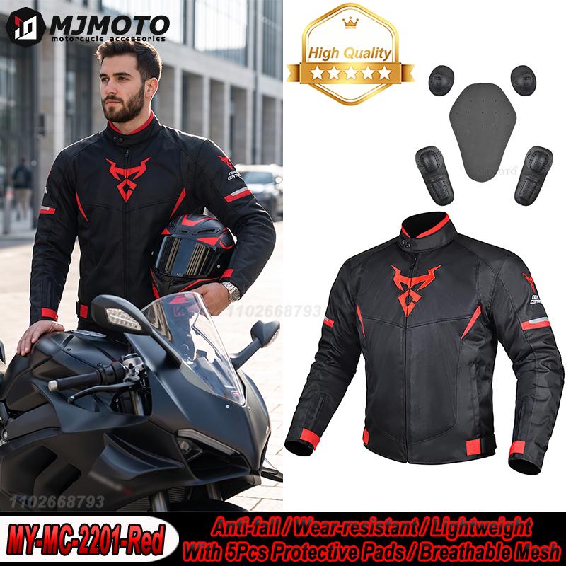 Summer Motorcycle Riding Jacket Men Women Mesh Breathable Motocross Jacket Anti-fall Motorbike Jacket With 5pcs Protection Pad