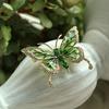 Elegant Women Girls Fashion Exquisite Crystal Butterfly Brooch Pin Classic High-end Lady Rhinestone Vintage Badges Jewelry