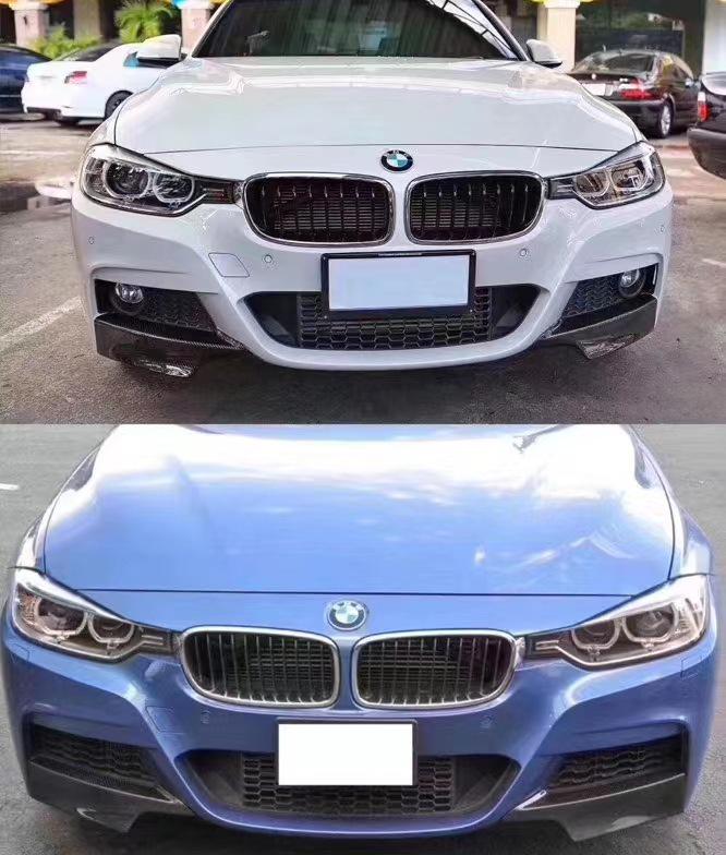 BMW 3 Series F30/F35 MT Carbon Fiber Body Kit: Front Lip & Corner Splitters