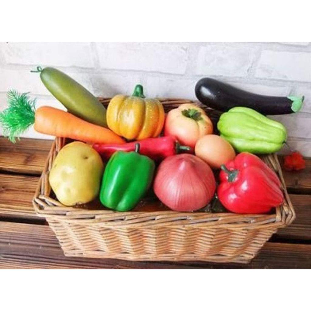 Neustadt Food Samples Realistic Vegetables Eggs Set of 12 Food Samples Model Display Children Play Kit K0113