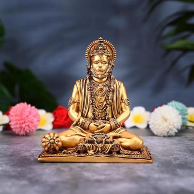 Meditujący Hanuman Murti Bajrangbali Murti Sankat Mochan Bhagwan Unikalny Design dla Świątynnego Idola Dekoracja Domu Prezenty Firmowe