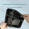 Disposable Black 4-Compartment Takeaway Meal Box