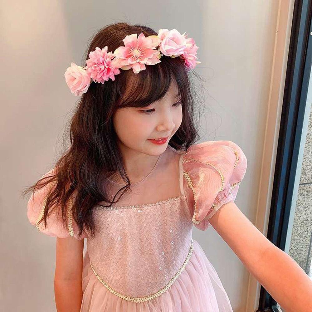 

Разноцветный аксессуар для волос, повязка для волос, обруч для волос, детская корона, повязка на голову в корейском стиле, венок для девочек