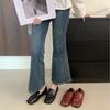 2025 Autumn Trendy Retro Square Head Loafers for Women