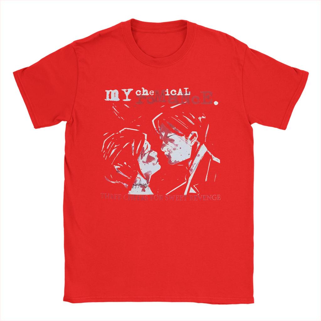 Rockband My Chemical Romance Musik Cover T-Shirt für Herren Baumwoll-T-Shirt Rundhalsausschnitt Kurzarm T-Shirts 6XL Kleidung