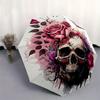 1pc Floral Skull Design Pattern Automatic Umbrella is Fashionable and Good-Looking,  Suitable for Travel and Daily UseA014