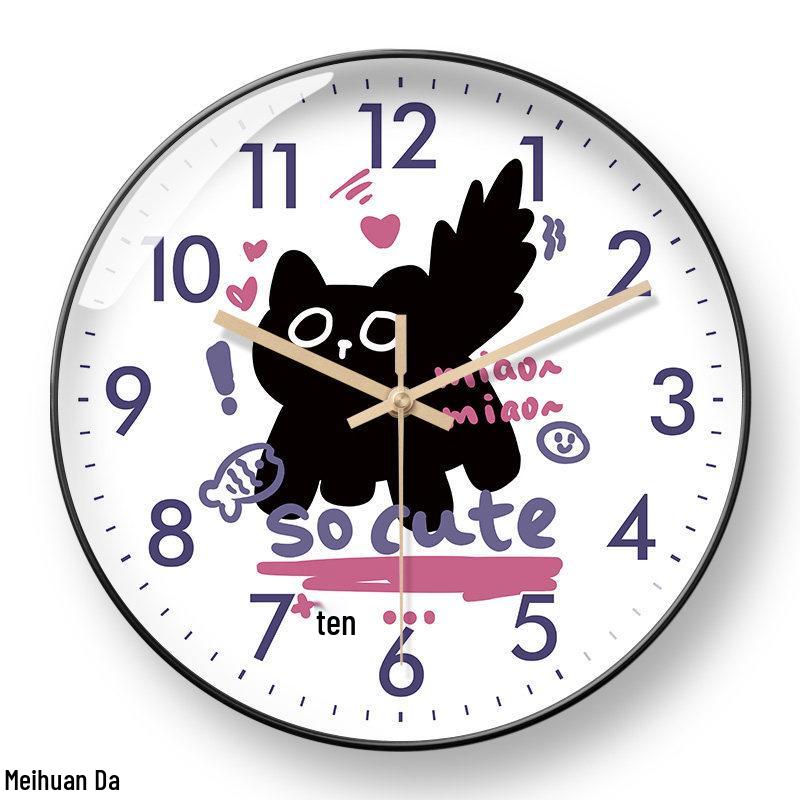

Cat Clock: 2024 New Style, Silent, Cute Wall Hanging with Automatic Time Sync for Home. 8 inch