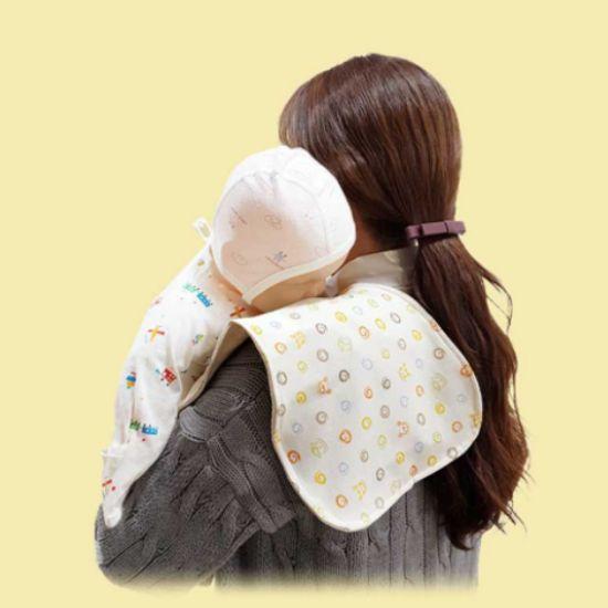 Withorganic Organic Cotton Newborn Burp Pad - Crayon Horse