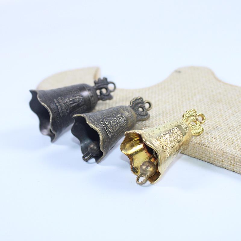 Retro-Friedensglocke aus Bronzelegierung – Anhänger zum Aufhängen im Auto für Glück und selbstgemachten Schmuck