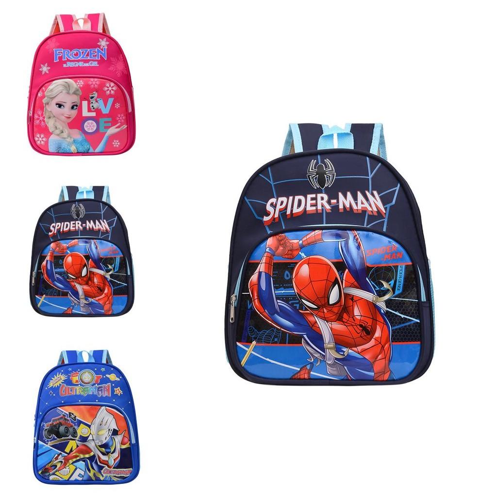 Stylish And Waterproof Kids Backpack For Boys And Girls With Frozen Spiderman Iron Man Design