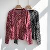 BRD Red Wool Blend Cardigan Sweater - Single-breasted, Long Sleeve, Women's Knit Top for New Year