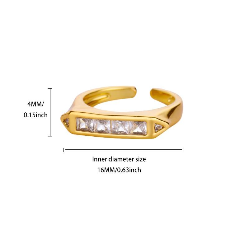 Gold-plated stainless steel ring, female style love full diamond zircon ring, light luxury high-end ring.