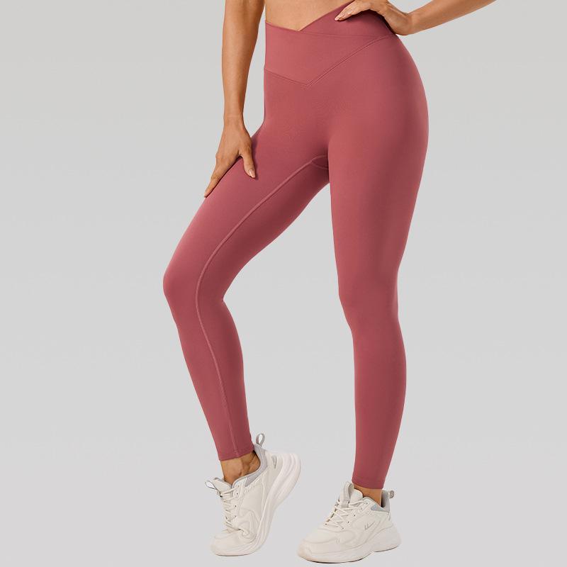 Cross-High Waist Women's Yoga Pants - Hip Lifting, Body Shaping, Pilates Fitness Leggings.