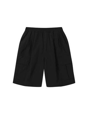 Enbiei Nylon 3D Cargo Woven Shorts Black