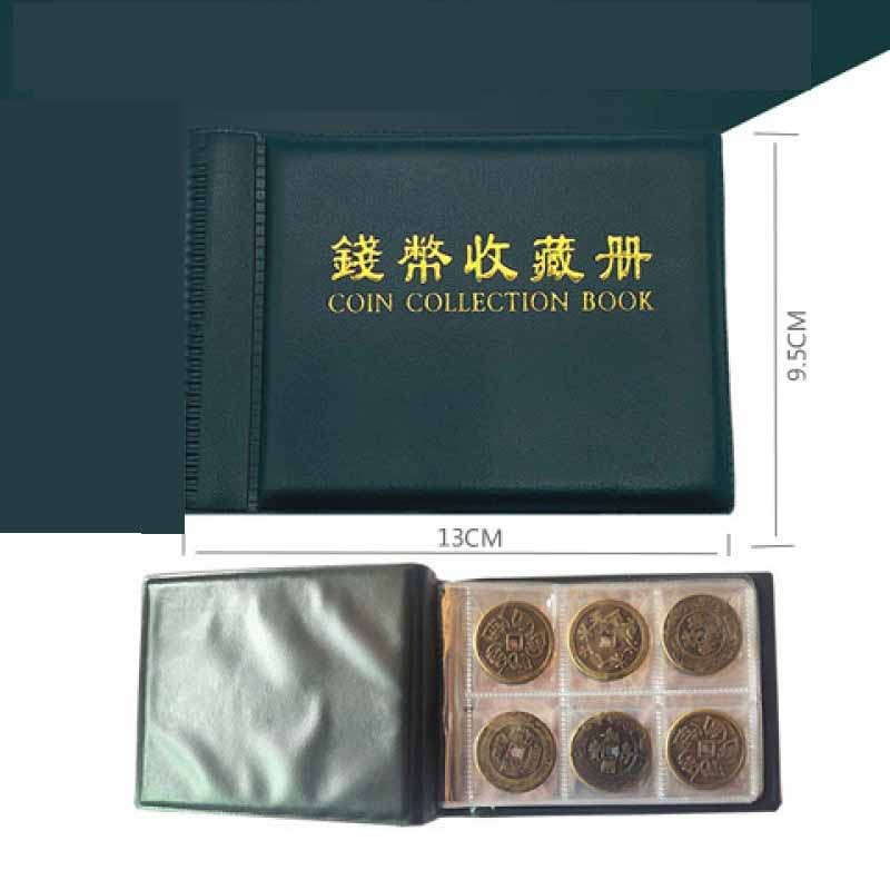 60-Pocket Mini Coin Collection Album Portable Coin Protective Holder Compact Storage Binder with Clear PVC Pages