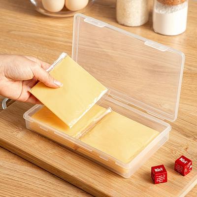 Käsescheiben-Aufbewahrungsbox für den Kühlschrank, Käse-Spezial-Konservierungsbox, Obst-Konservierungsbox, Käseportionsbox mit Klappdeckel