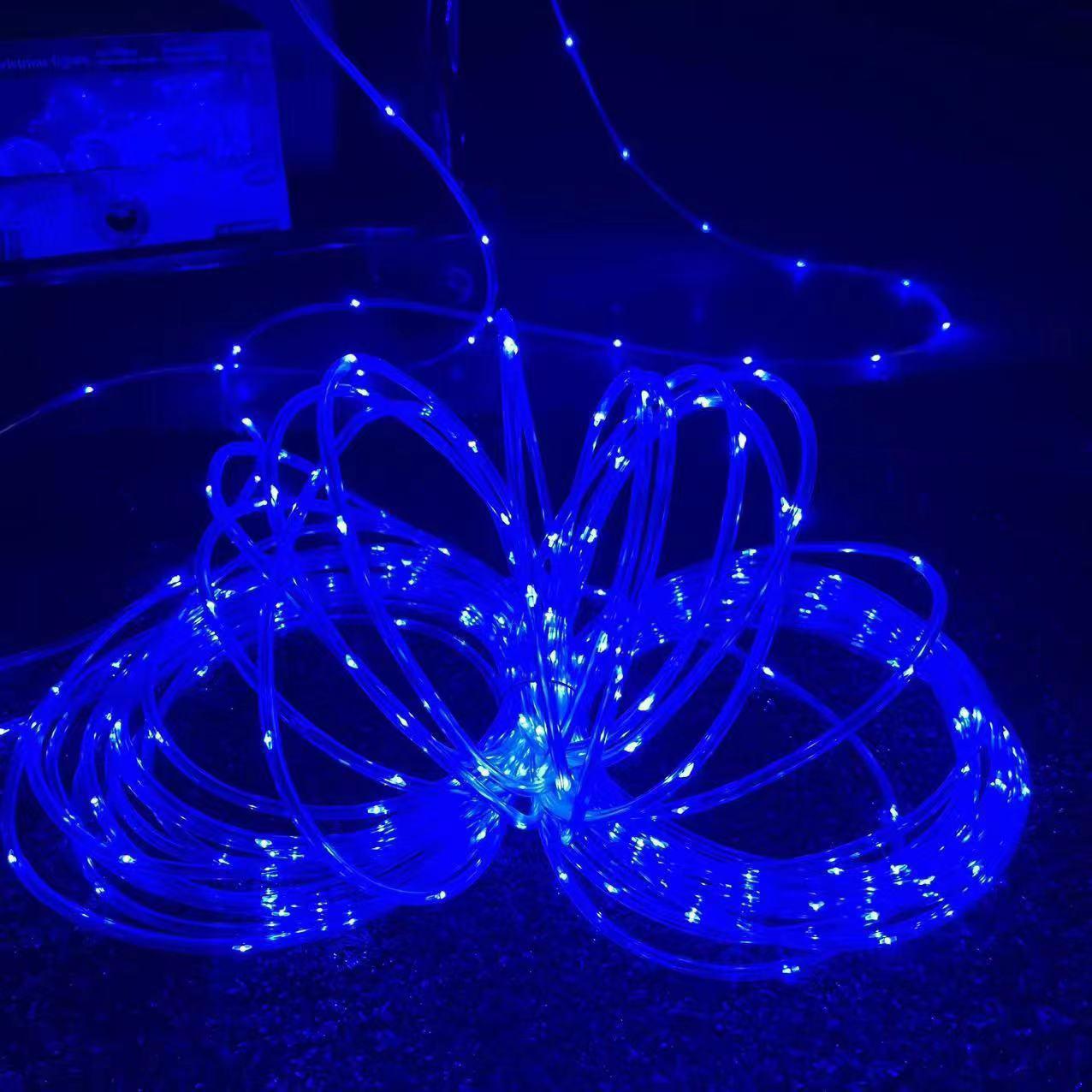 

Waterproof Outdoor Solar Neon Light Strips: Colorful Rainbow Tube for Garden Courtyard & Festival Decor 5m 50 LEDs (USB with Remote)