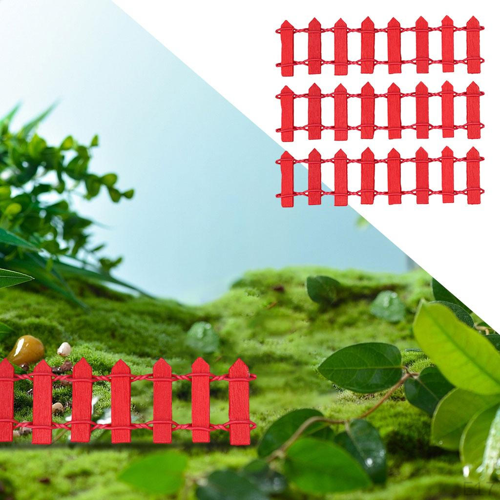 Garden Fence Decoration Crafts Miniature Dollhouse Decor Accessories Micro Scene Model Picket